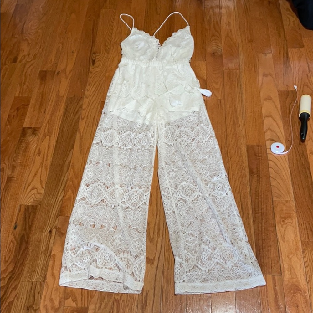 White lace jumpsuit